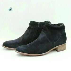 Paul Green Women’s Black Suede Leather Zip Ankle Fashion Boots Size UK 6.5/US8.5